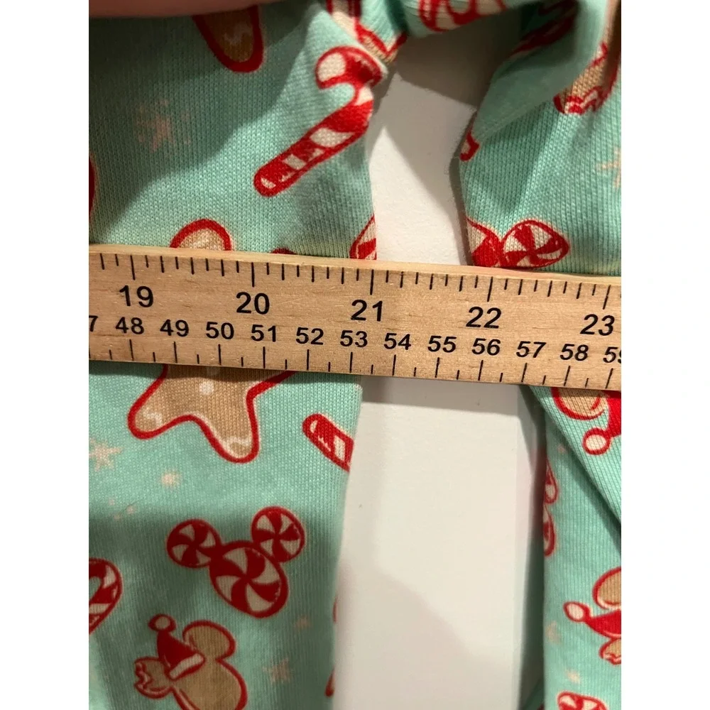 Disney Adult Pajama Union Suit Mickey Gingerbread Mint Green Size M